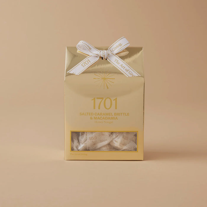 1701 Salted caramel brittle & macadamia | Honey nougat