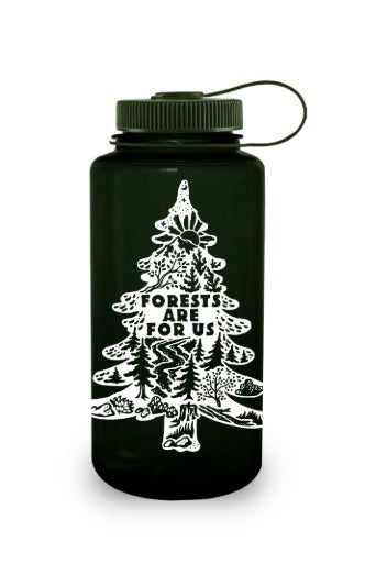Nalgene product view: 32oz Wide Mouth “Public Lands: Forests Are for Us” Bottle E0 — 32oz Wide Mouth “Public Lands: Forests Are for Us” Bottle