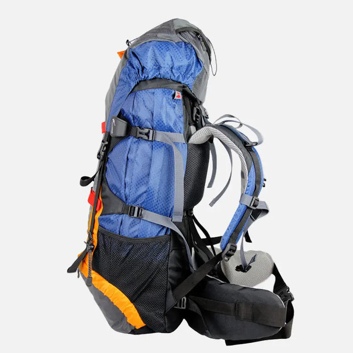 60 L professional backpack with extra pockets.