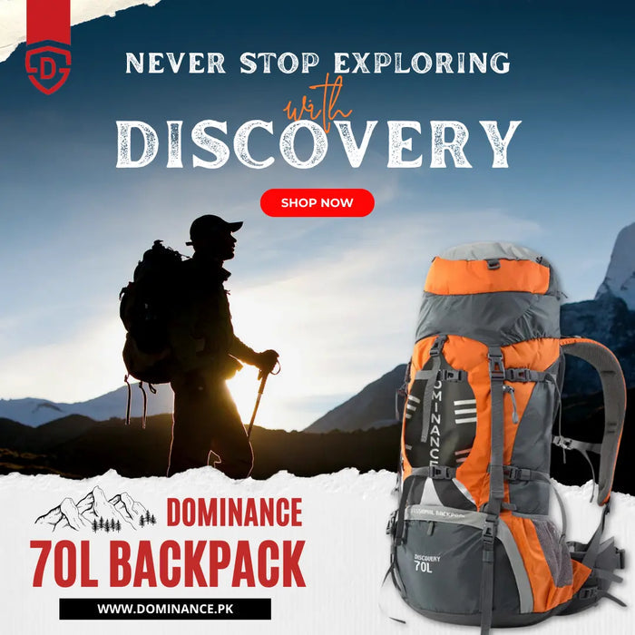 70-Liter Dominance Backpack | Travelling Bag with Aluminum Rods with Rain Cover DOMINANCE
