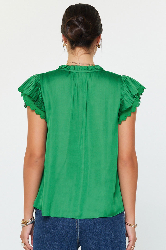 Adelaide Double Flutter Sleeve Current Air Blouse
