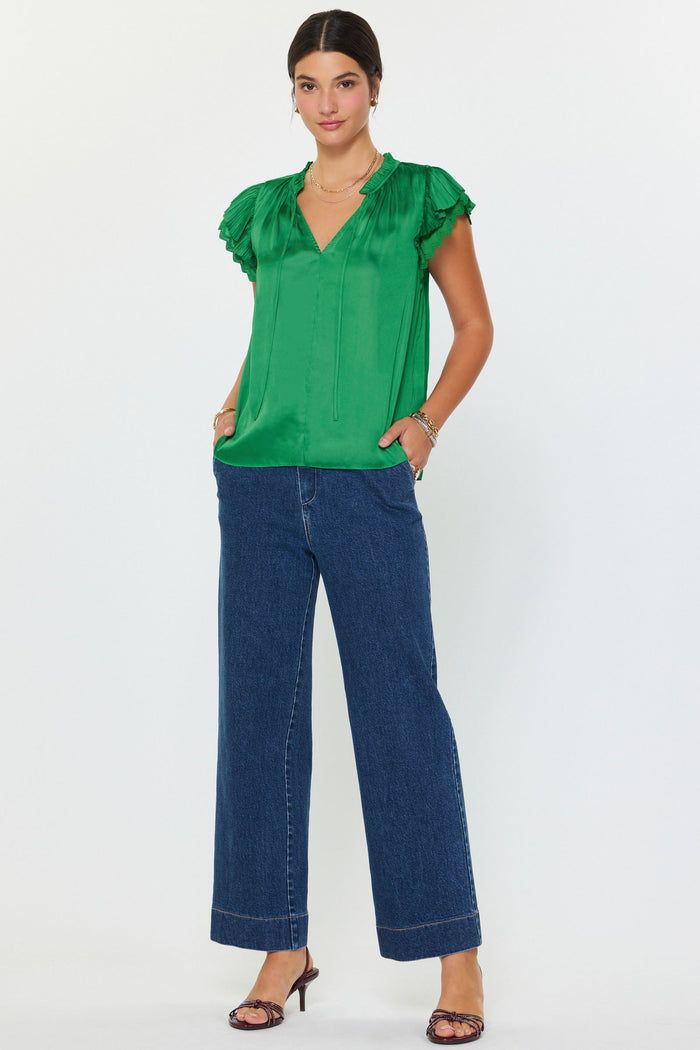 Adelaide Double Flutter Sleeve Current Air Blouse