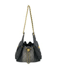 Amelie Black Denim BC Bag with Strap