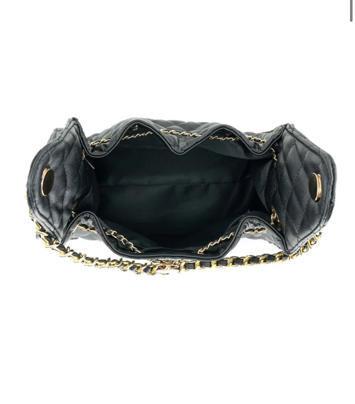 Amelie Black Denim BC Bag with Strap