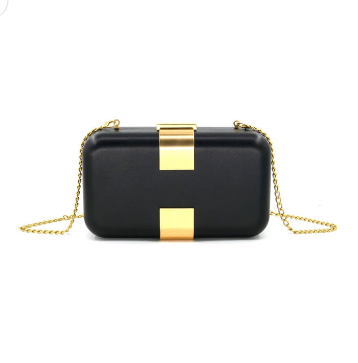 Atenas Black Small Evening BC Bag with Strap