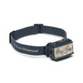 Black diamond storm headlamp in black on a white background
