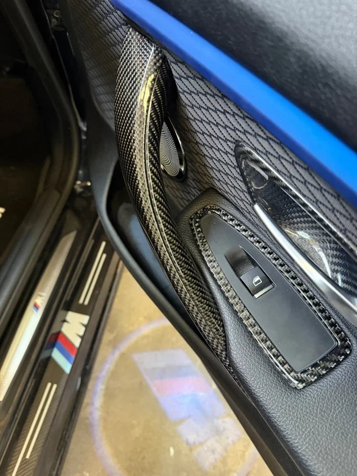 BMW F80 F30 /F82 F83 interior outerside Door handle Dry Carbon Fiber cover