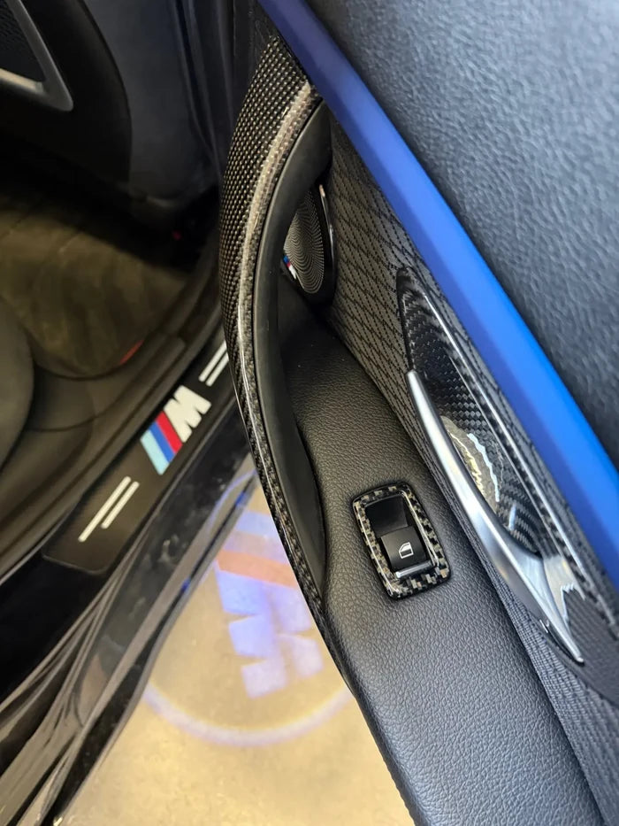BMW F80 F30 /F82 F83 interior outerside Door handle Dry Carbon Fiber cover