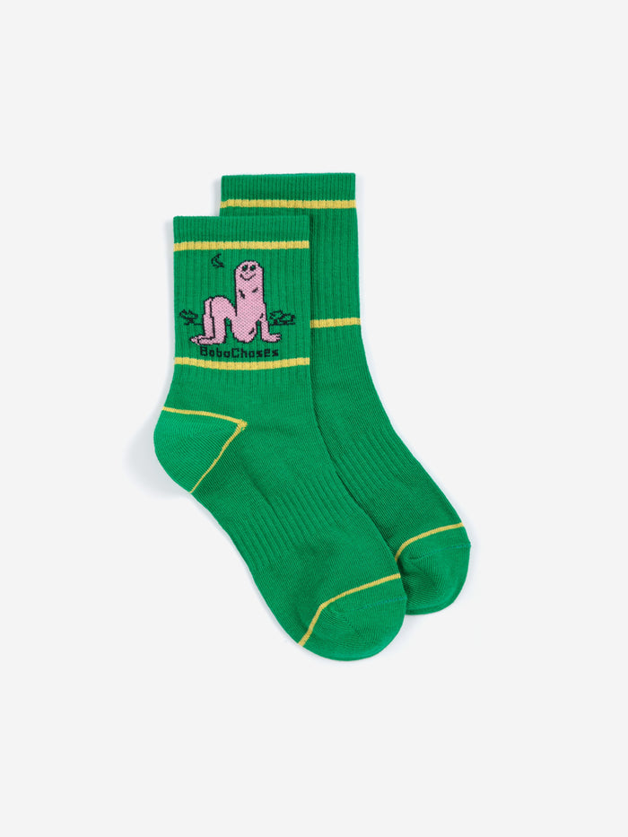 Bobo Choses | Accessoires | Long Puff short socks | Green
