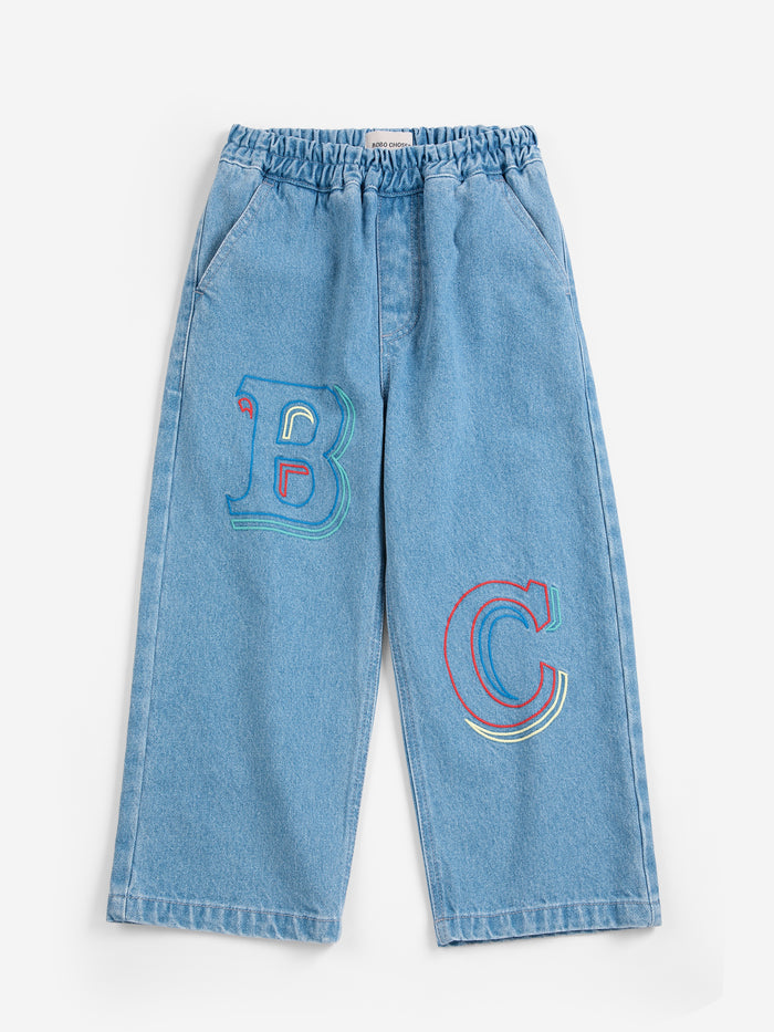 Bobo Choses | Broek | Bobo Choses Embossed denim pants | Blue