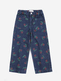 Bobo Choses | Broek | Stamp Bloom all over denim pants | Navy Blue