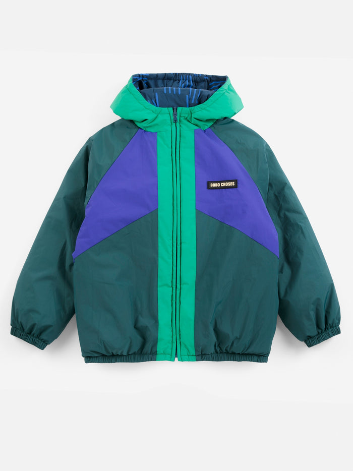 Bobo Choses | Jas | Almost Moiré all over reversible anorak | Navy Blue