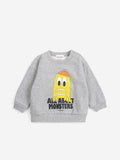 Bobo Choses | Sweater Bigtooth Lemon sweatshirt | Light Heather Grey