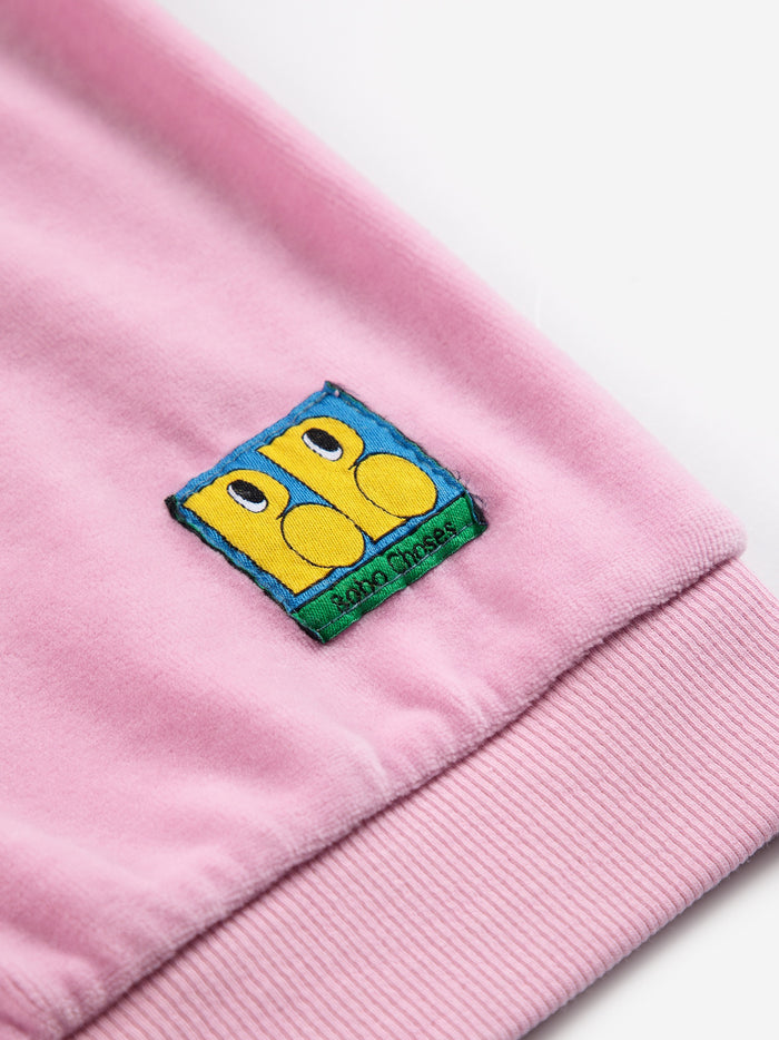 Bobo Choses | Sweater | Booo Bo Choses Tag velvet sweatshirt | Pink