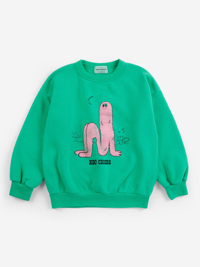 Bobo Choses | Sweater Long Puff sweatshirt | Green