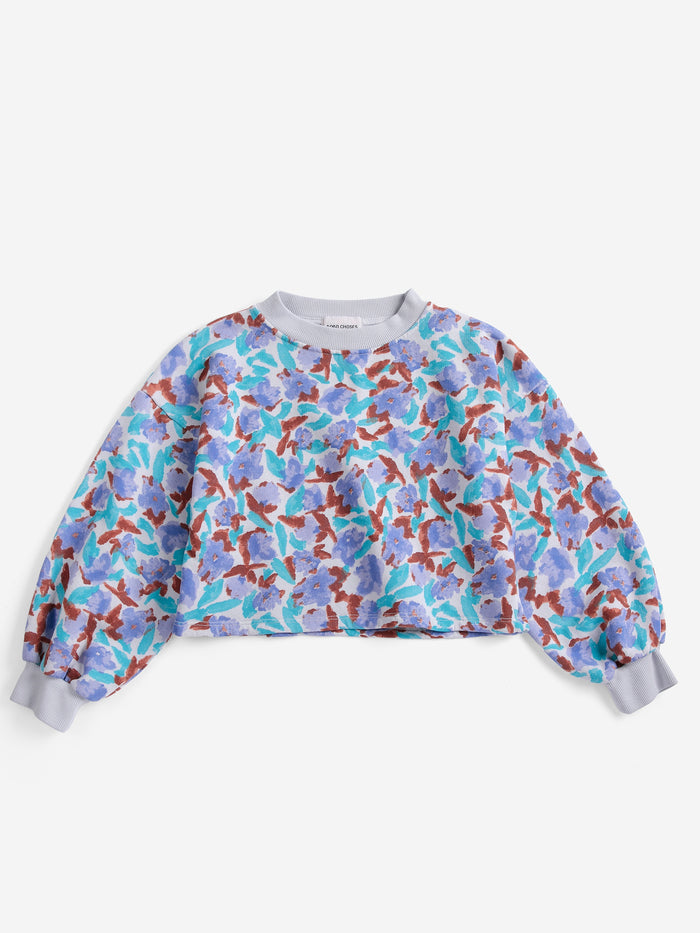 Bobo Choses | Sweater | Watercolor all over cropped sweatshirt | Lavender