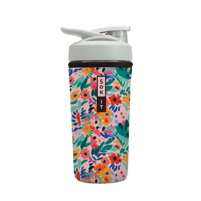 Sok-It BotlSok for Blender Style Bottle - Abstract Floral