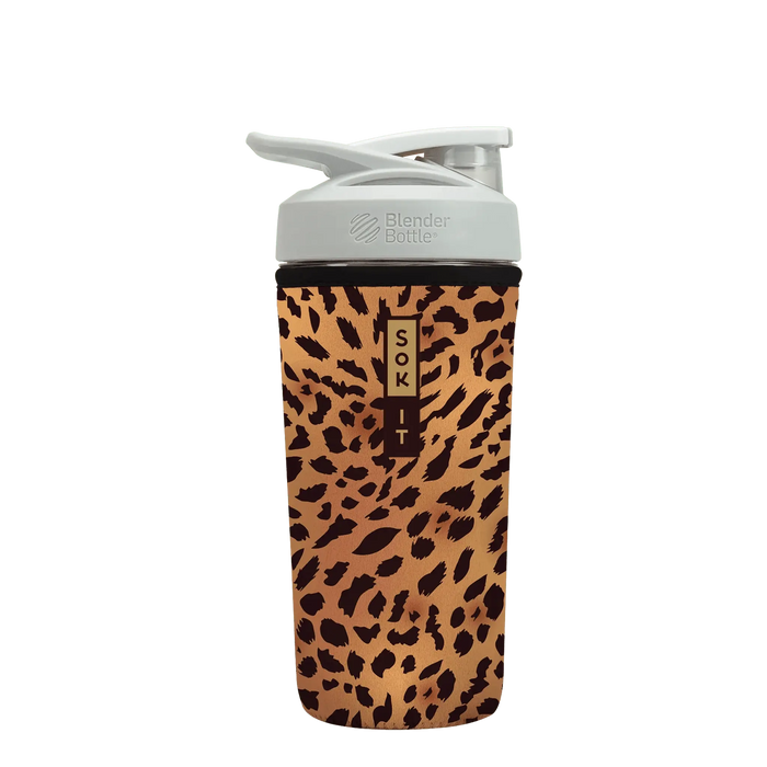 Sok-It BotlSok for Blender Style Bottle - Classic Leopard 28oz 14.99 BotlSok-Animal Prints