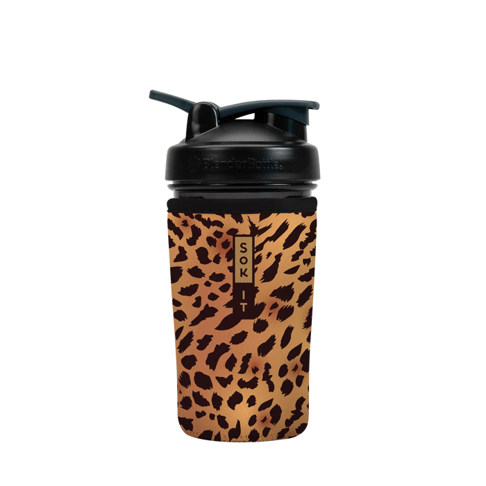Sok-It BotlSok for Blender Style Bottle - Classic Leopard 24oz 12.99 BotlSok-Animal Prints