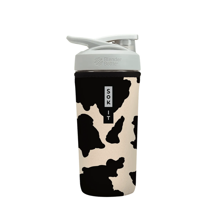 Sok-It BotlSok for Blender Style Bottle - Cow Print 28oz 14.99 BotlSok-Animal Prints