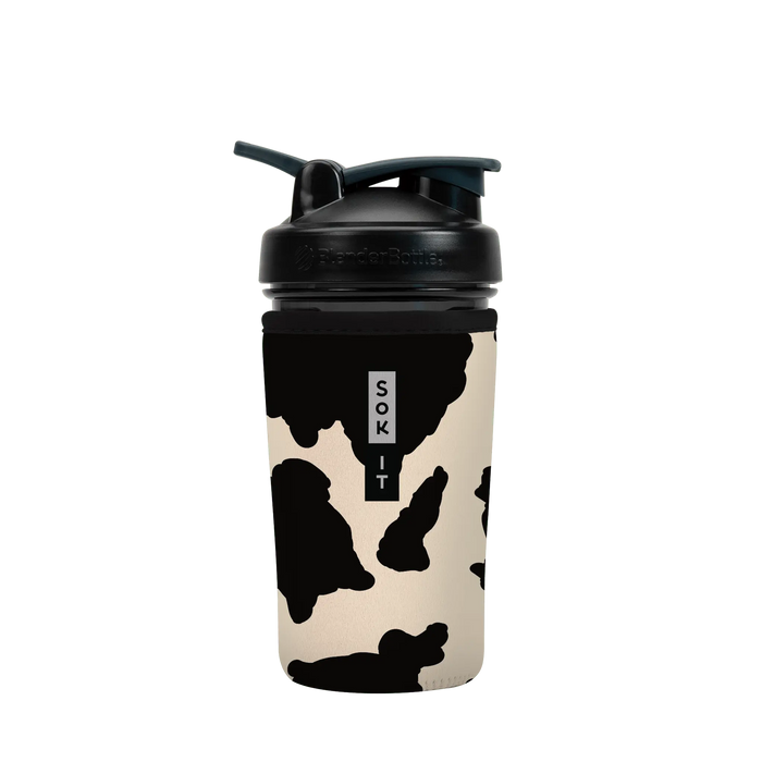 Sok-It BotlSok for Blender Style Bottle - Cow Print 24oz 12.99 BotlSok-Animal Prints