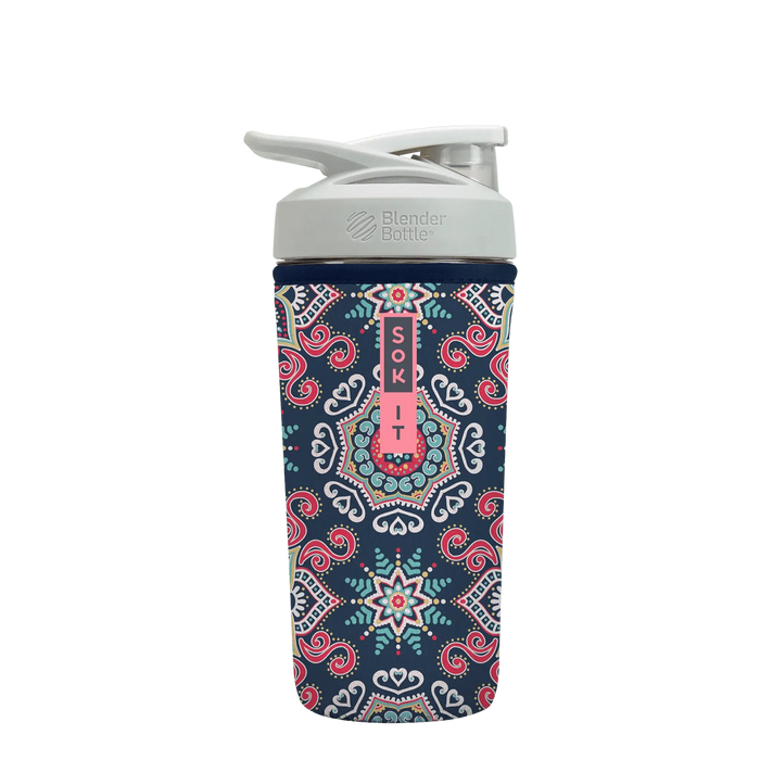 Sok-It BotlSok for Blender Style Bottle - Floral Burst 28oz 7.49 BotlSok-Bohemian