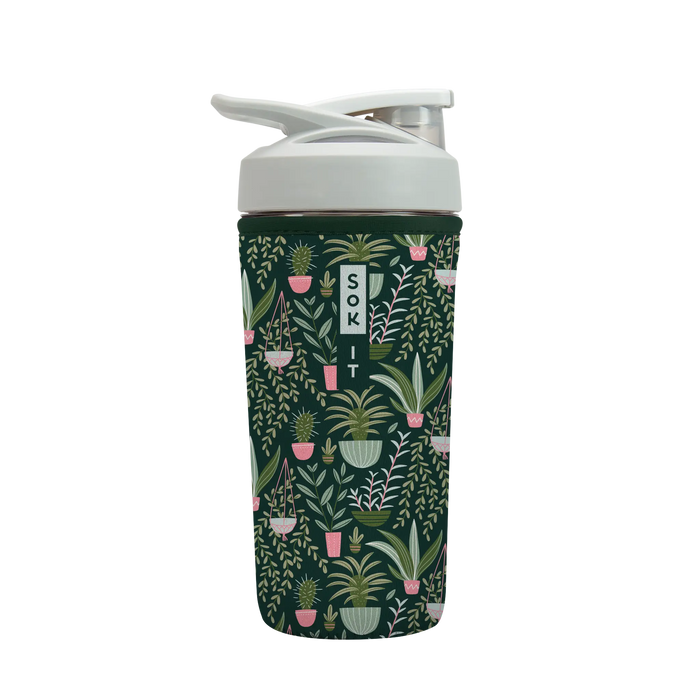 Sok-It BotlSok for Blender Style Bottle - Green Living 28oz-Blender-Bottle 14.99 BotlSok-Evergreen