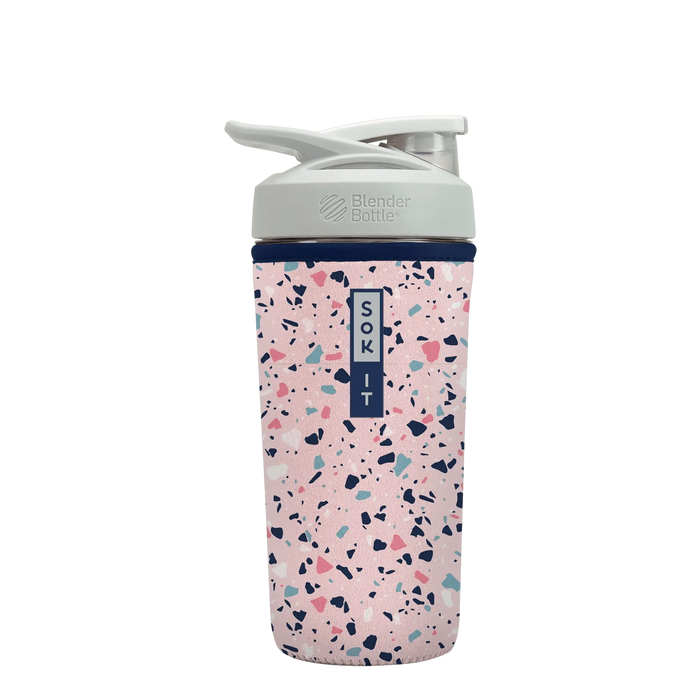 Sok-It BotlSok for Blender Style Bottle - Pink Terrazzo 28oz 14.99 BotlSok-Novelty