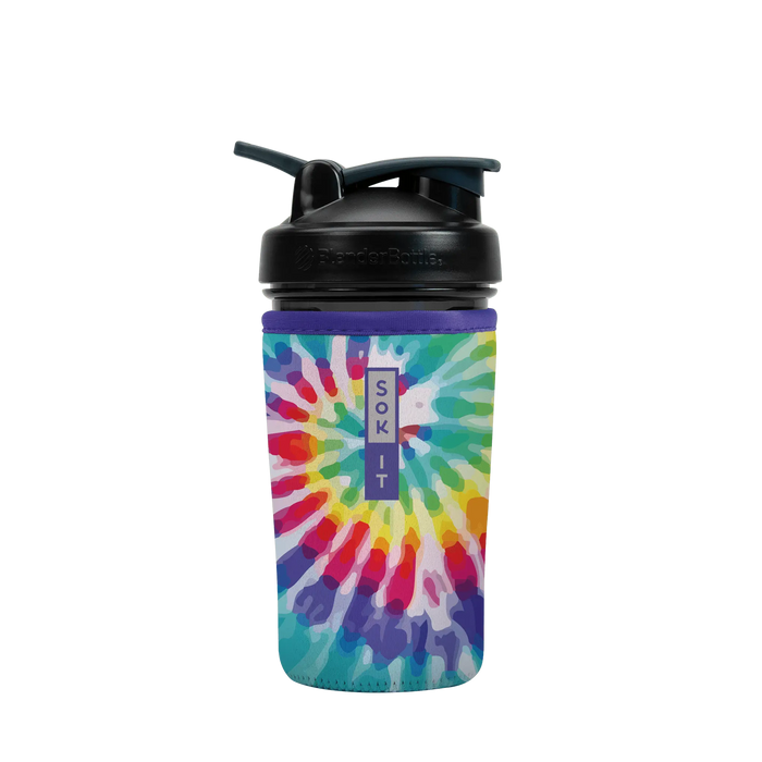 Sok-It BotlSok for Blender Style Bottle - Rainbow Tie Dye 24oz 7.13 BotlSok-TieDye