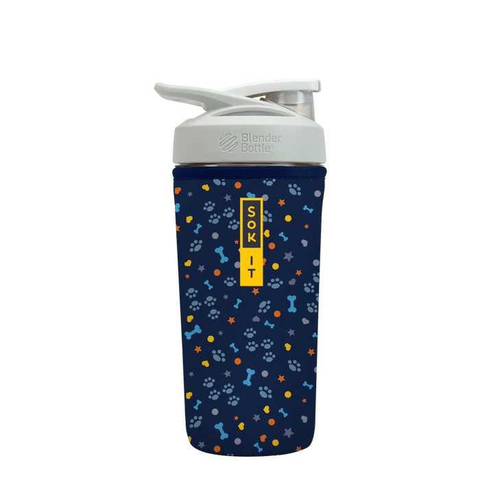 Sok-It BotlSok for Blender Style Bottles - Paws & Bones 28oz 14.99 BotlSok-Animal Prints
