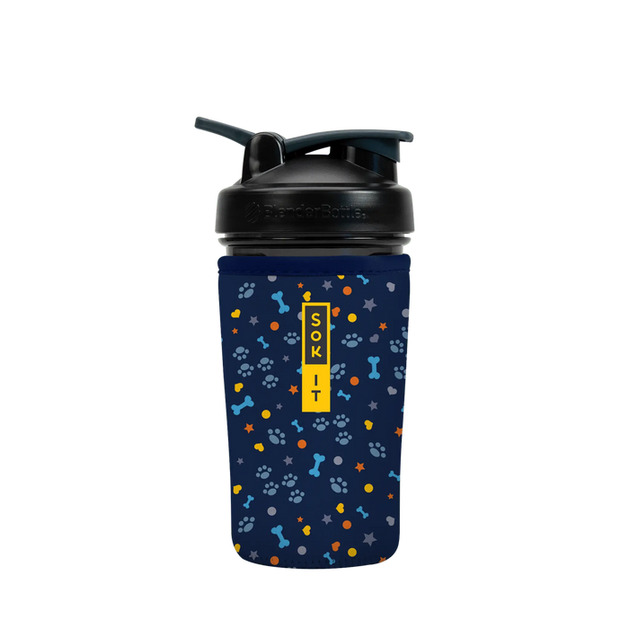 Sok-It BotlSok for Blender Style Bottles - Paws & Bones 24oz 12.99 BotlSok-Animal Prints