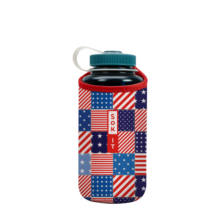 Sok-It BotlSok for Nalgene Style Bottle- Patriotic Patchwork   BotlSok-Summer Holiday