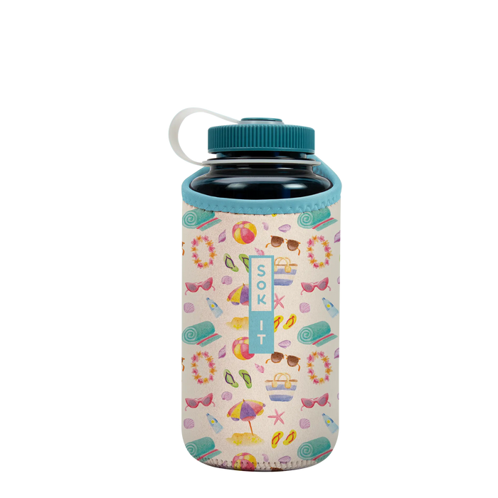 Sok-It BotlSok for Nalgene Style Bottles - Beach Life   BotlSok-Summer Holiday