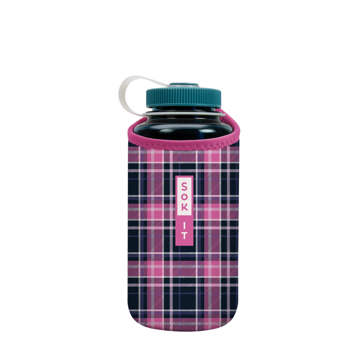 Sok-It BotlSok - Berry Plaid   BotlSok-Evergreen