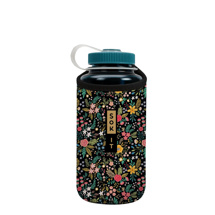 Sok-It BotlSok for Nalgene Style Bottles - Black English Garden Picnic   BotlSok-Evergreen