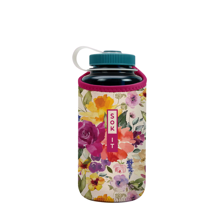 Sok-It BotlSok for Nalgene Style Bottles - Blooming Bright   BotlSok-Evergreen