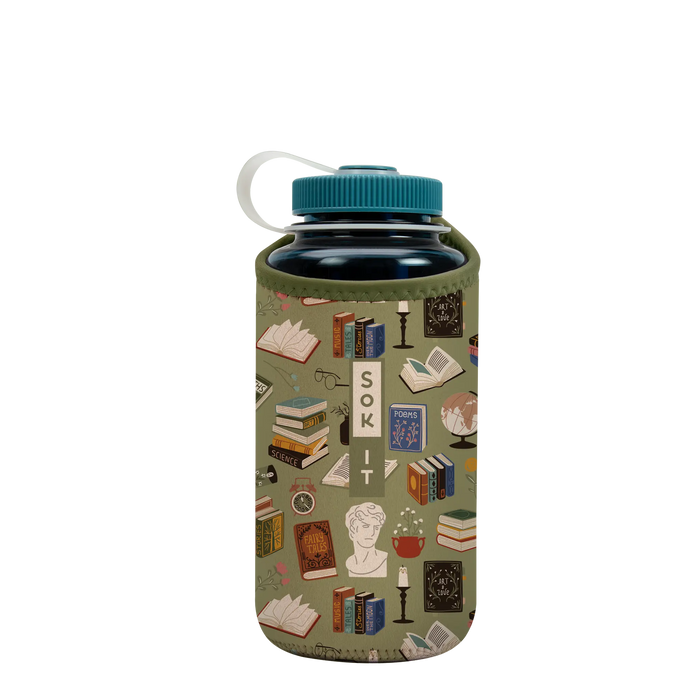Sok-It BotlSok for Nalgene Style Bottles - Book Club   BotlSok-Evergreen