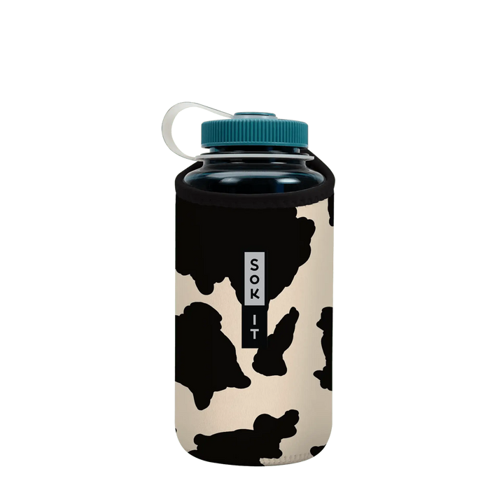 Sok-It BotlSok for Nalgene Style Bottles - Cow Print   BotlSok-Animal Prints