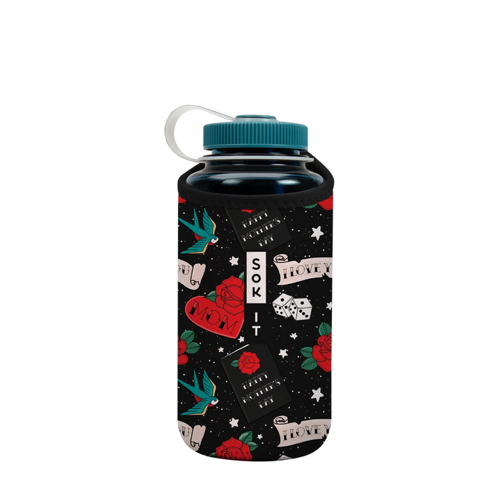 Sok-It BotlSok for Nalgene Style Bottles - Heart & Soul   BotlSok-Spring Holiday