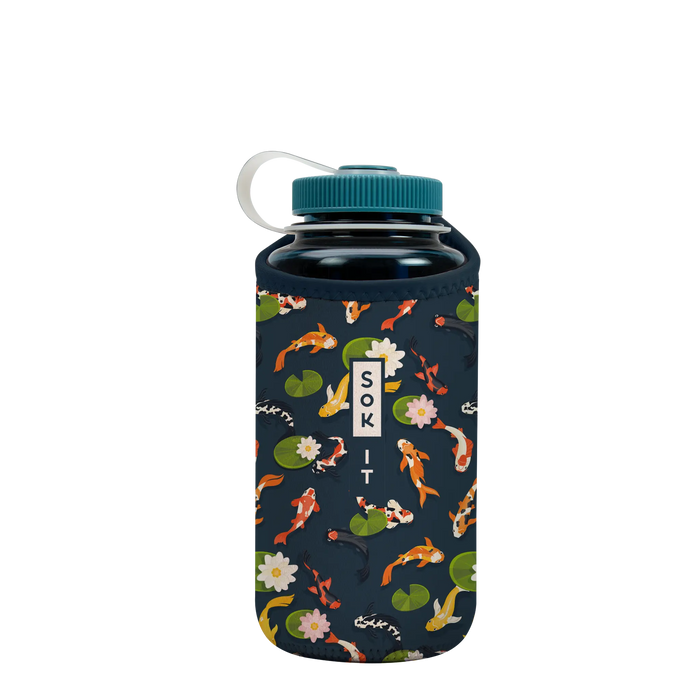 Sok-It BotlSok for Nalgene Style Bottles - Koi Garden   BotlSok-Evergreen