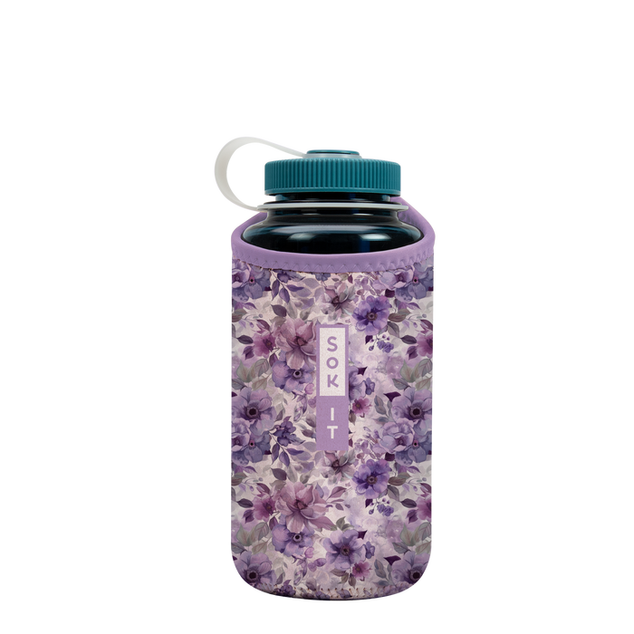 Sok-It BotlSok for Nalgene Style Bottles - Lilac Meadows