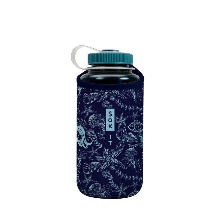 Sok-It BotlSok for Nalgene Style Bottles - Ocean Oasis   BotlSok-Summer Holiday