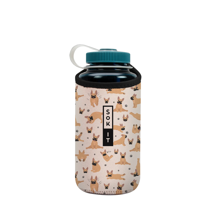 Sok-It BotlSok for Nalgene Style Bottles - Pardon My Frenchie   BotlSok-Evergreen
