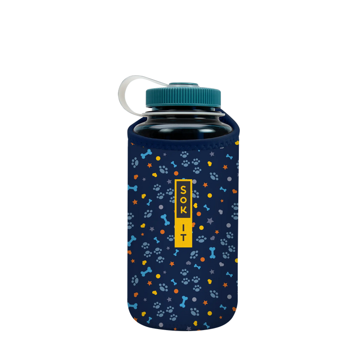 Sok-It BotlSok for Nalgene Style Bottles - Paws & Bones   BotlSok-Evergreen