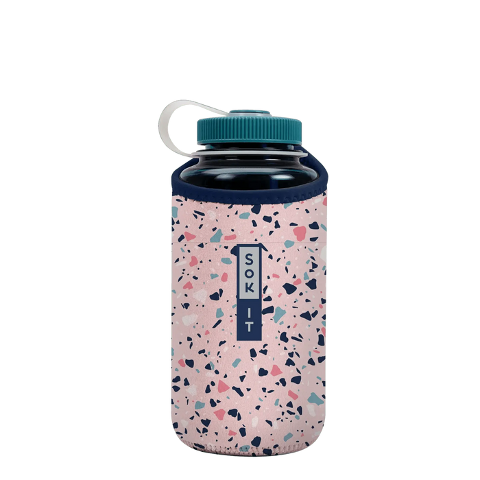 Sok-It BotlSok for Nalgene Style Bottles - Pink Terrazzo   BotlSok-Novelty