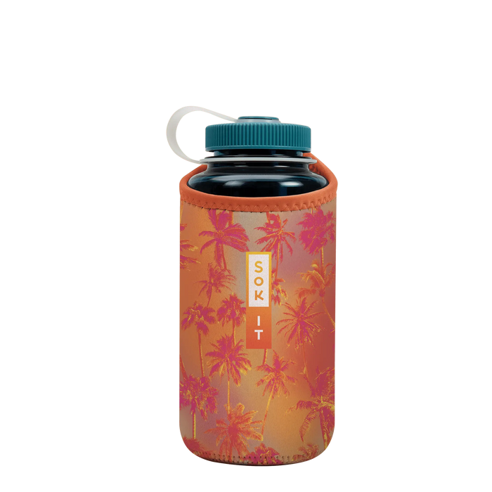 Sok-It BotlSok for Nalgene Style Bottles - Sunset Palm   BotlSok-Tropical