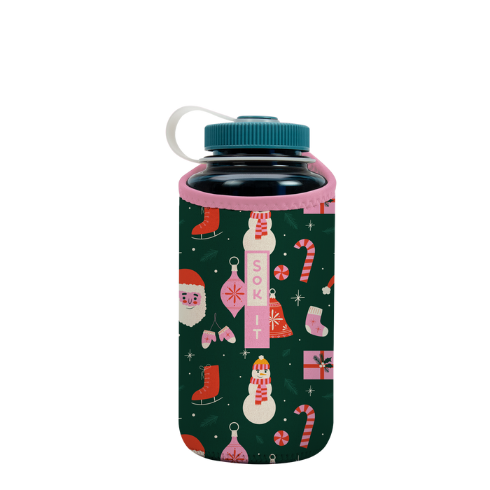 Sok-It BotlSok for Nalgene Style Bottles - Tis the Season