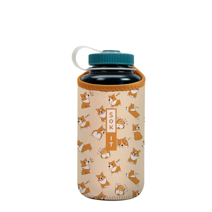 Sok-It BotlSok for Nalgene Style Bottles - Too Corgi to Function   BotlSok-Evergreen