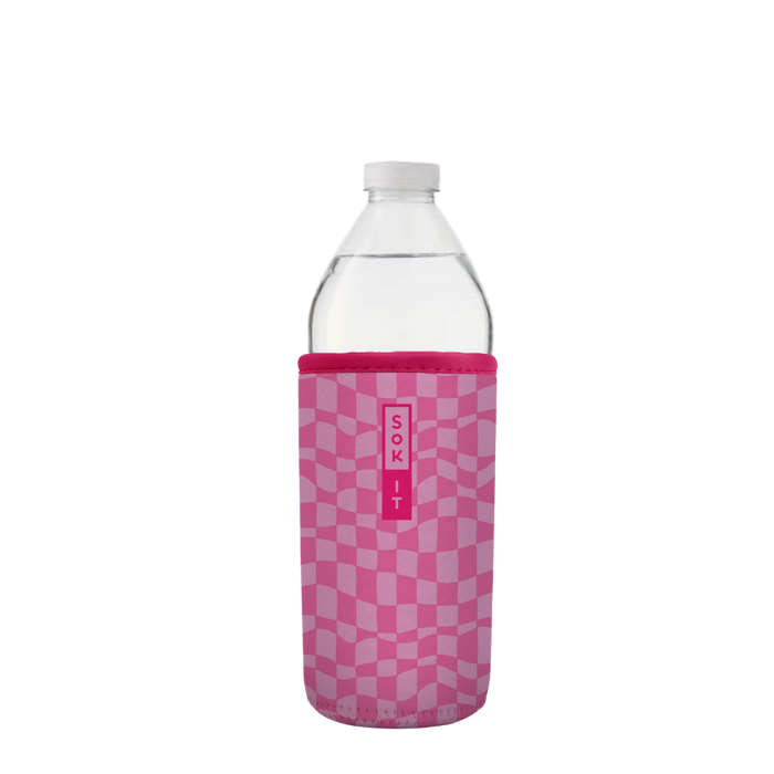 Sok-It BotlSok for Water Bottle - Pink Grand Prix