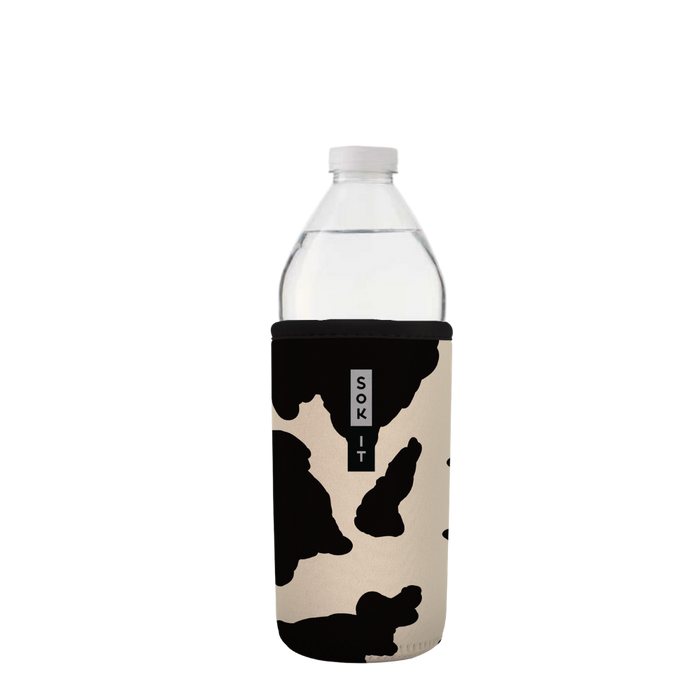 Sok-It BotlSok for Water Bottles - Cow Print